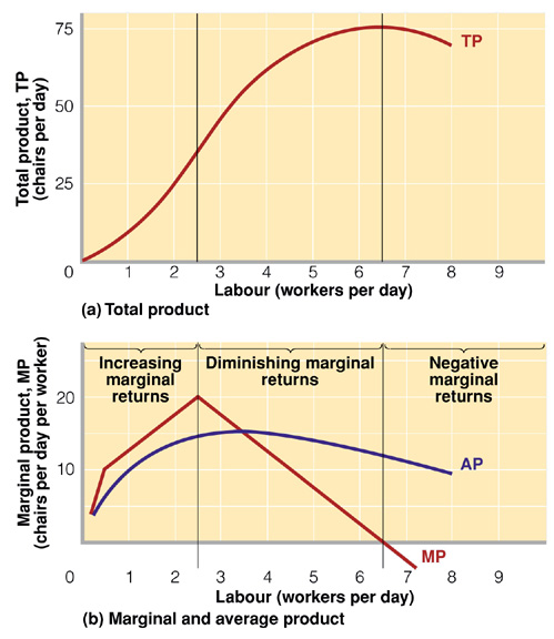 total product marginal product and average product graph